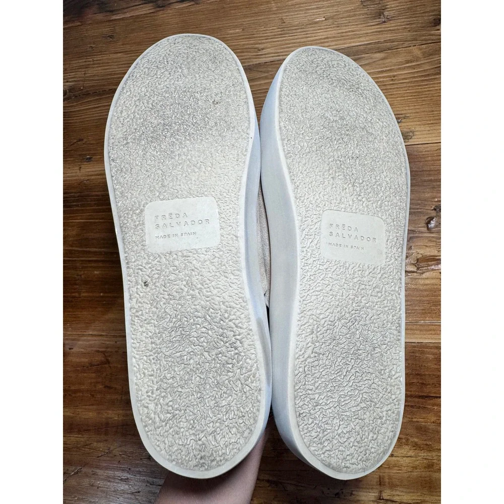 Freda Salvador LIBBY D'ORSAY SNEAKER Stucco Suede 3 Strap Made in Spain Womens 8